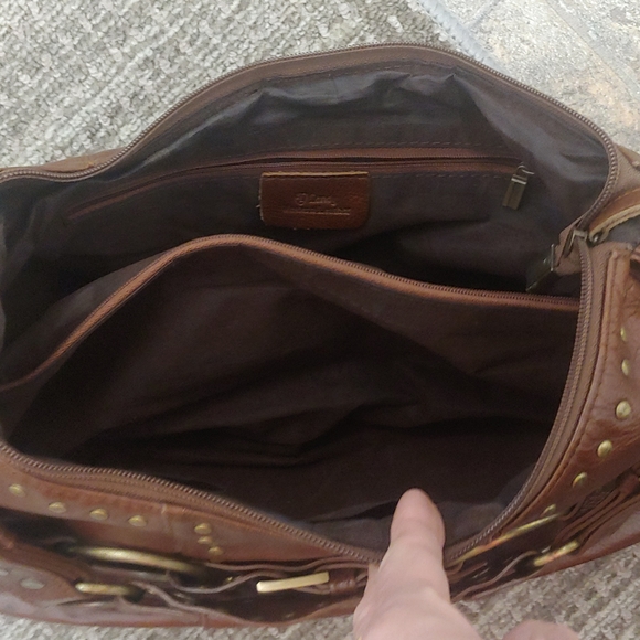 Landy Western Leather bag with beautiful bronze metal hardware - Picture 12 of 16